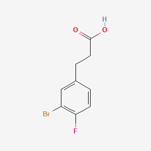 Chemical structure of 3-(3-Bromo-4-fluorophenyl)propanoic acid