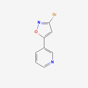 Chemical structure of 3-Bromo-5-(3-pyridyl)isoxazole