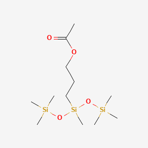 Chemical structure of 3-(3-ACETOXYPROPYL)HEPTAMETHYLTRISILOXANE