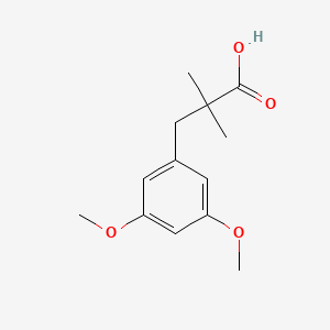 Chemical structure of 3-(3,5-Dimethoxyphenyl)-2,2-dimethylpropanoic acid
