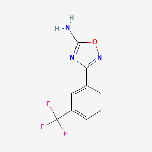 Chemical structure of 3-(3-(Trifluoromethyl)phenyl)-1,2,4-oxadiazol-5-amine