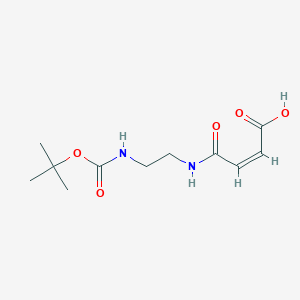 Chemical structure of 3-(2-Tert-Butoxycarbonylamino-Ethylcarbamoyl)-Acrylic Acid