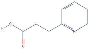 Chemical structure of 3-(2-Pyridyl)propionic Acid