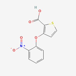 Chemical structure of 3-(2-Nitrophenoxy)thiophene-2-carboxylic acid