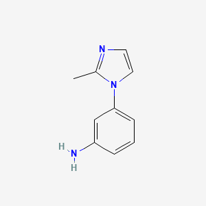Chemical structure of 3-(2-Methyl-1H-imidazol-1-yl)aniline