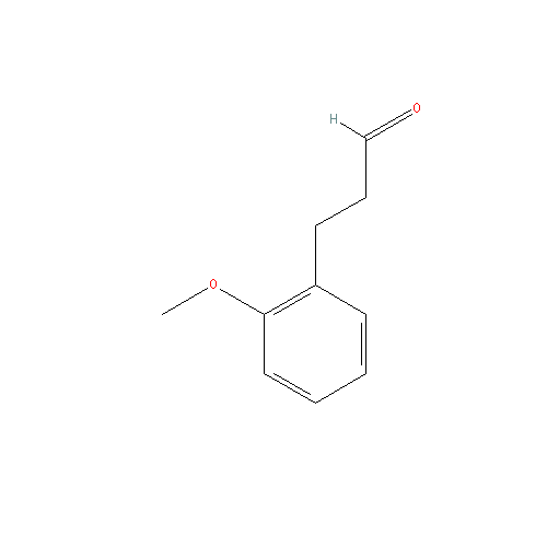 Chemical structure of 3-(2-Methoxyphenyl)propanal