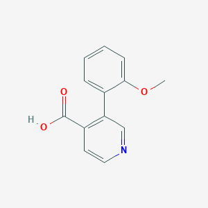 Chemical structure of 3-(2-Methoxyphenyl)isonicotinic acid