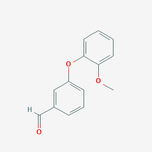 Chemical structure of 3-(2-Methoxyphenoxy)benzaldehyde