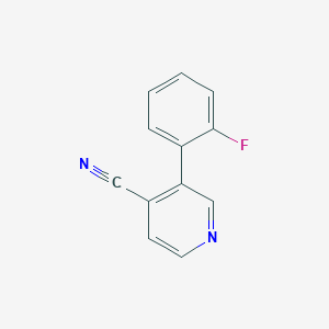 Chemical structure of 3-(2-Fluorophenyl)pyridine-4-carbonitrile