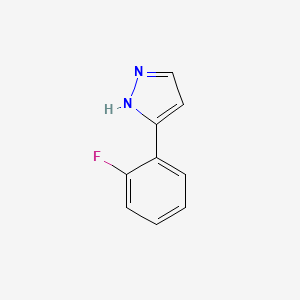 Chemical structure of 3-(2-Fluorophenyl)-1H-pyrazole