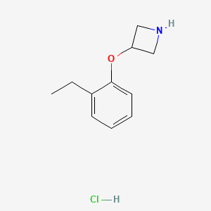Chemical structure of 3-(2-Ethylphenoxy)azetidine hydrochloride