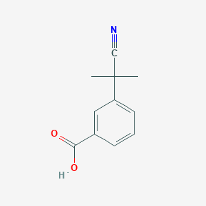 Chemical structure of 3-(2-Cyanopropan-2-yl)benzoic acid