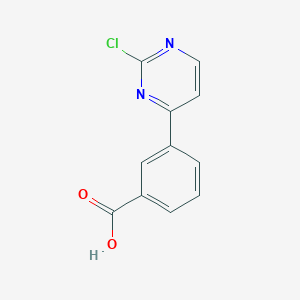 Chemical structure of 3-(2-Chloropyrimidin-4-yl)benzoic acid