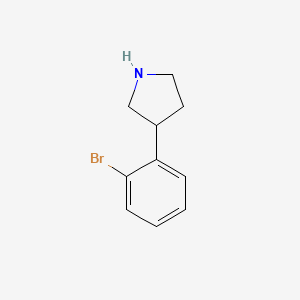 Chemical structure of 3-(2-Bromophenyl)pyrrolidine