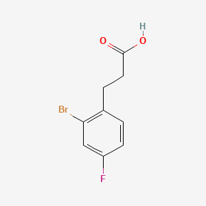 Chemical structure of 3-(2-Bromo-4-fluorophenyl)propionic acid