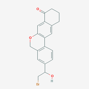 Chemical structure of 3-(2-Bromo-1-hydroxyethyl)-10,11-dihydro-5H-dibenzo[c,g]chromen-8(9H)-one