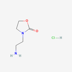 Chemical structure of 3-(2-Aminoethyl)oxazolidin-2-one hydrochloride