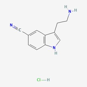 Chemical structure of 3-(2-Aminoethyl)-1H-indole-5-carbonitrile hydrochloride