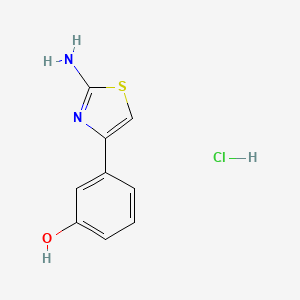 Chemical structure of 3-(2-Amino-4-thiazolyl)phenol Hydrochloride