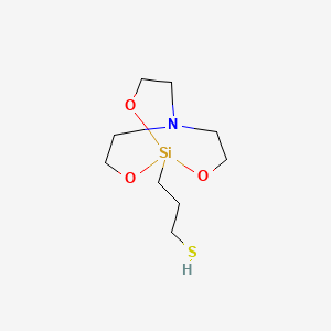 Chemical structure of 3-(2,8,9-Trioxa-5-aza-1-silabicyclo[3.3.3]undecan-1-yl)propane-1-thiol