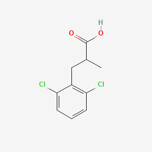Chemical structure of 3-(2,6-dichlorophenyl)-2-methylpropanoic acid