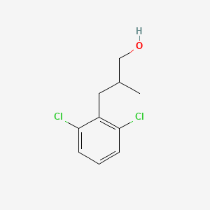 Chemical structure of 3-(2,6-dichlorophenyl)-2-methylpropan-1-ol