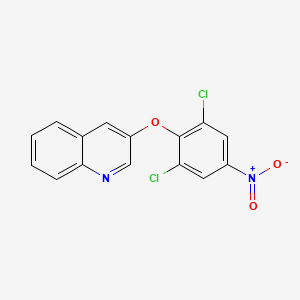 Chemical structure of 3-(2,6-Dichloro-4-nitrophenoxy)quinoline