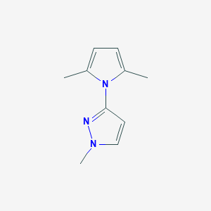 Chemical structure of 3-(2,5-Dimethyl-1H-pyrrol-1-yl)-1-methyl-1H-pyrazole