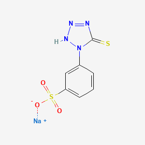 Chemical structure of 3-(2,5-Dihydro-5-thioxo-1H-tetrazol-1-yl)-benzenesulfonic Acid Sodium Salt