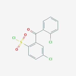 Chemical structure of 3-(2,5-Dichlorobenzoyl)benzenesulfonyl chloride