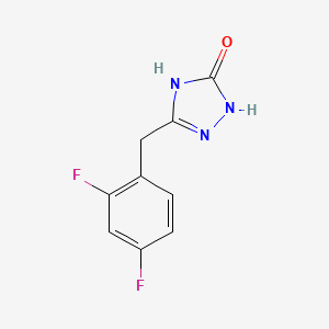 Chemical structure of 3-(2,4-Difluorobenzyl)-1H-1,2,4-triazol-5(4H)-one