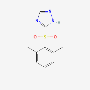 Chemical structure of 3-(2,4,6-Trimethylphenylsulfonyl)-1,2,4-triazole