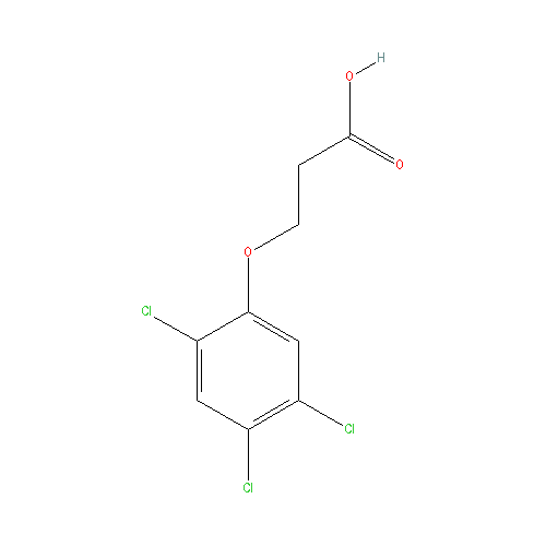 Chemical structure of 3-(2,4,5-trichlorophenoxy)propionic acid
