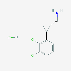 Chemical structure of 3-(2,3-Dichlorophenyl)pyrrolidine hydrochloride