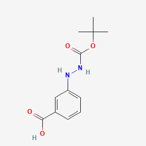 Chemical structure of 3-(2-(tert-Butoxycarbonyl)hydrazinyl)benzoic acid