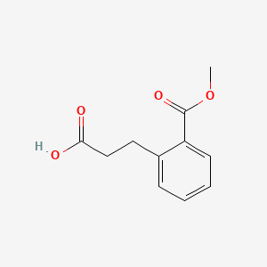 Chemical structure of 3-(2-(Methoxycarbonyl)phenyl)propanoic acid