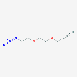 Chemical structure of 3-(2-(2-Azidoethoxy)ethoxy)prop-1-yne