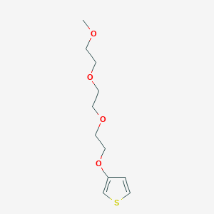 Chemical structure of 3-(2-(2-(2-Methoxyethoxy)ethoxy)ethoxy)thiophene