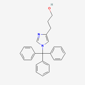 Chemical structure of 3-(1-tritylimidazol-4-yl)propan-1-ol