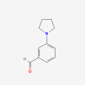 Chemical structure of 3-Pyrrolidin-1-ylbenzaldehyde