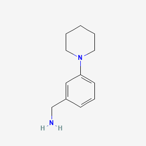 Chemical structure of 3-(1-Piperidyl)benzylamine