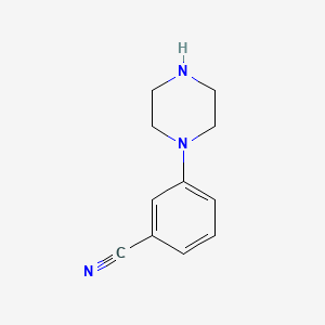 Chemical structure of 1-(3-Cyanophenyl)piperazine