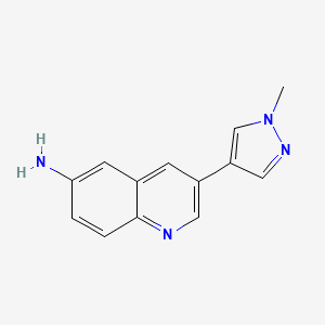Chemical structure of 3-(1-Methyl-1H-pyrazol-4-yl)quinolin-6-amine