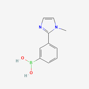 Chemical structure of 3-(1-METHYL-1H-IMIDAZOL-2-YL)-PHENYL BORONIC ACID