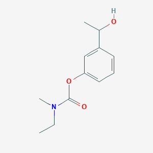 Chemical structure of 3-(1-Hydroxyethyl)phenyl ethyl(methyl)carbamate