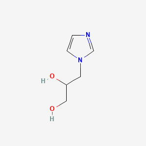 Chemical structure of 3-(1H-Imidazol-1-yl)propane-1,2-diol