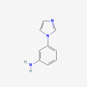 Chemical structure of 3-(1H-Imidazol-1-Yl)Aniline