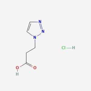 Chemical structure of 3-(1H-1,2,3-Triazol-1-yl)propanoic acid hydrochloride