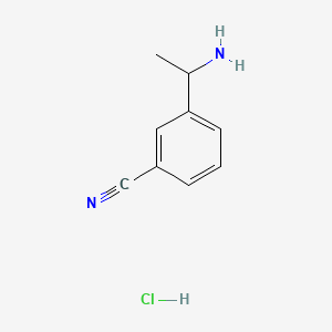 Chemical structure of 3-(1-Aminoethyl)benzonitrile hydrochloride