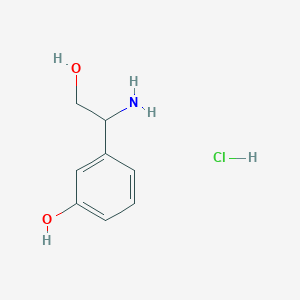 Chemical structure of 3-(1-Amino-2-hydroxyethyl)phenol hydrochloride